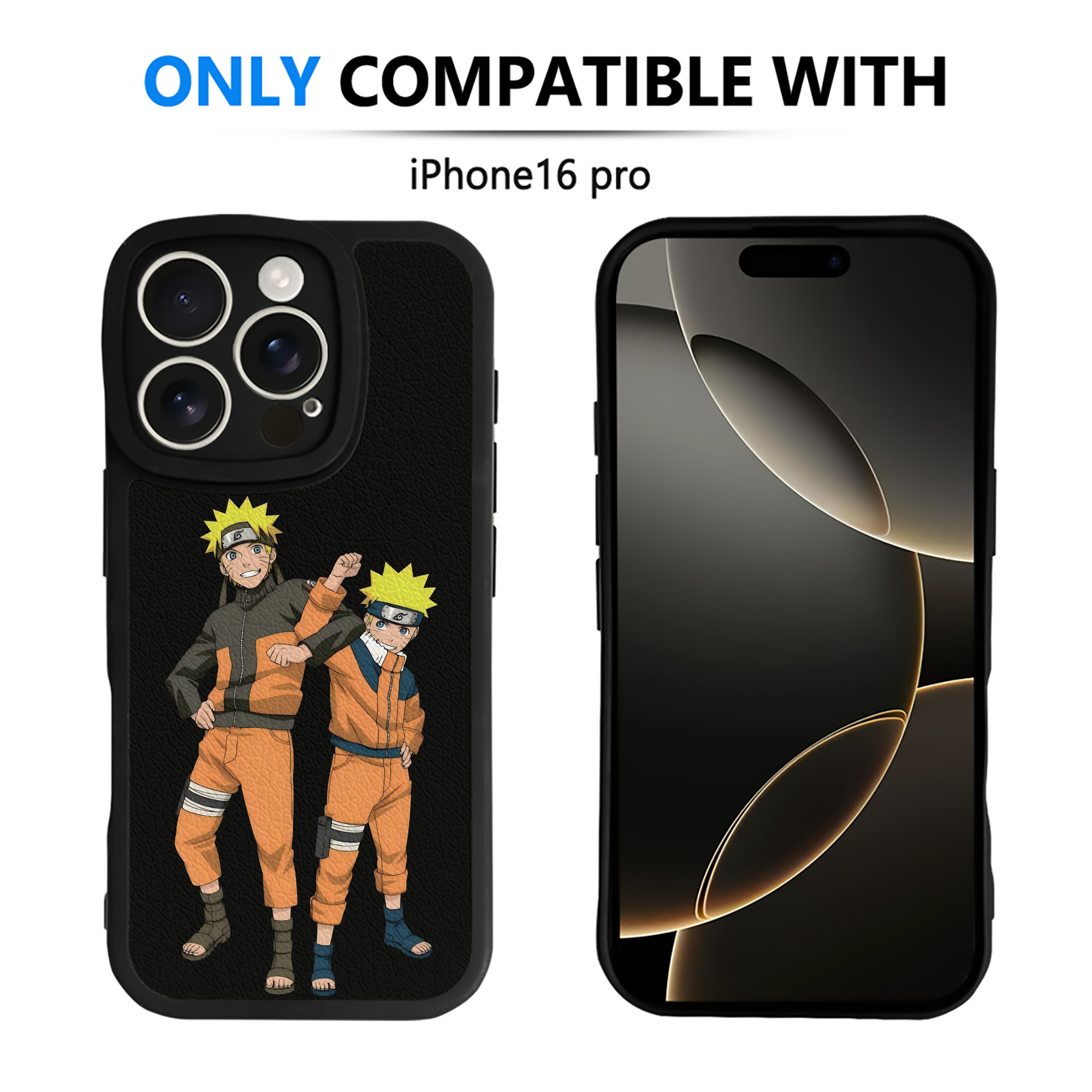 （画像用） NARUTO -ナルト- うずまき ナルト Uzumaki Naruto 【iPhone 16シリーズ対応】シリコンスマホケース（レザー調） 材質：シリコン